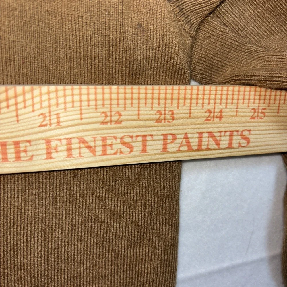 J. Crew Long Open Front Cardigan Sweater Camel‎ Brown Pockets Women's L